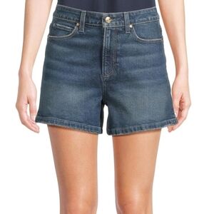 PAIGE Indigo High-Rise Denim Shorts
